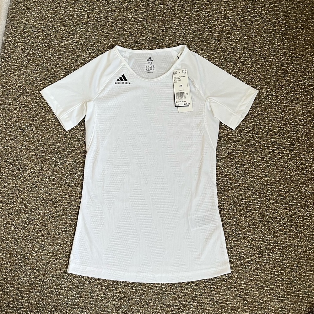 Adidas Quickset Jersey Fitted Short Sleeve Tee NWT